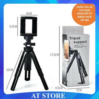 Chân Kẹp Điện Thoại Tripod Mini 3 chân (Kèm Đầu Kẹp)