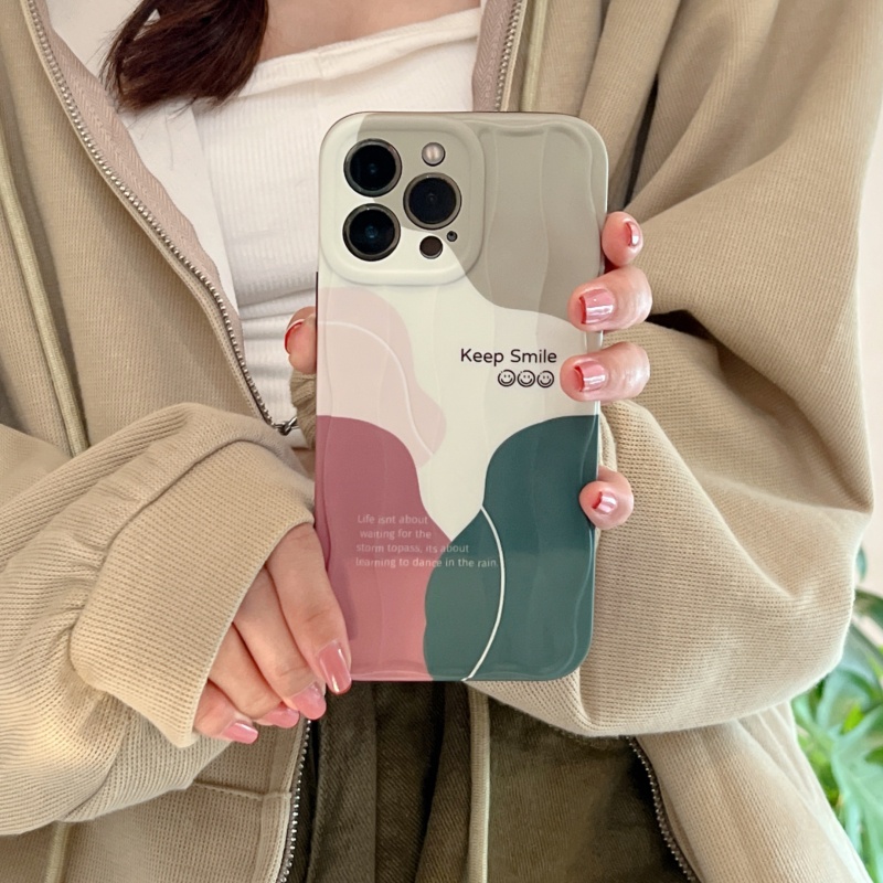 Ốp Điện Thoại Silicon Mềm Chống Sốc Màu Tương Phản In Chữ Cho iPhone 14 13 12 11 Pro14 Plus Max