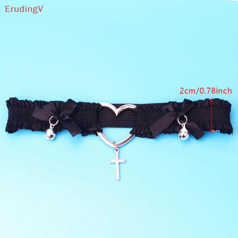 [ErudingV] Đai Nịt Bít Tất Ren Co Giãn Thắt Nơ Trái Tim Lolita Chéo Chân Hóa Trang [Mới]