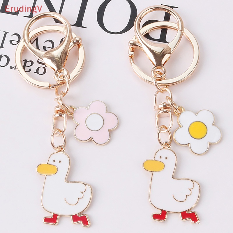 [ErudingV] Móc Chìa Khóa / Ba Lô / Túi Xách Trang Trí Hình Vịt Hoạt Hình Dễ Thương [Mới]