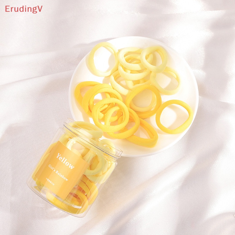 Hộp 50 Dây Buộc Tóc Màu Trơn Co Giãn Tốt Thời Trang