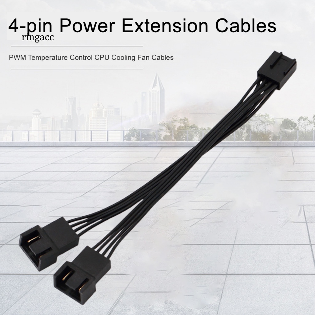 Rga Set 5 Dây Cáp Nối Dài Ổn Định Cho Quạt Máy Tính PC 4-Pin Chất Lượng Cao