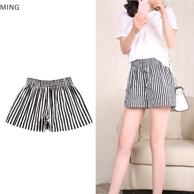 Quần Short Chữ A Lưng Cao Ống Rộng Phối Túi Thời Trang Đi Biển 2023 Cho Nữ