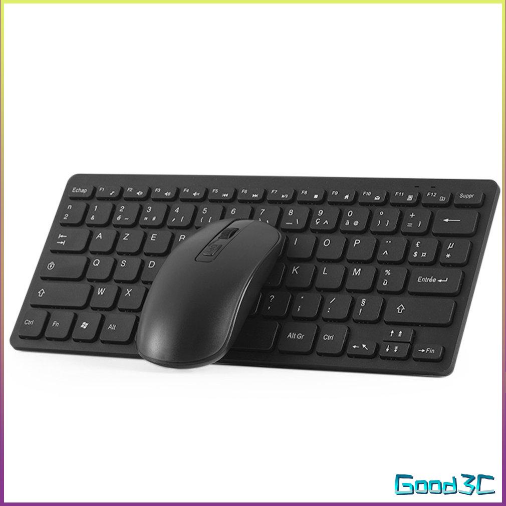 Bàn Phím Chuột Bộ Không Dây Pháp Siêu Mỏng Đa Phương Tiện Combo Tiếng Ồn Thấp Laptop Smart Tivi Phụ Kiện [T/8]
