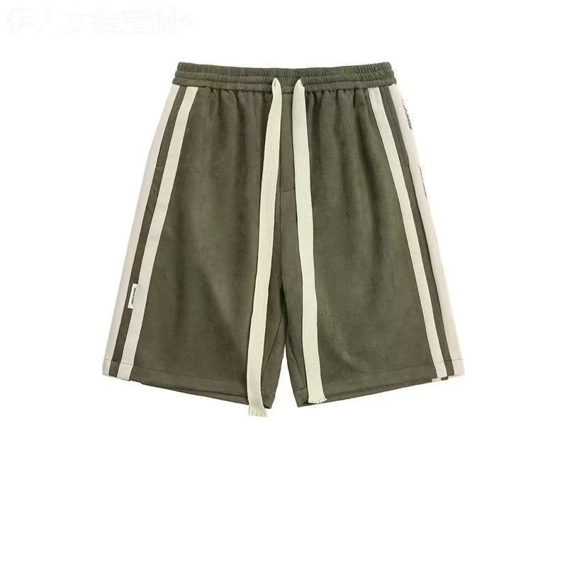 Quần Short Thể Thao Da Lộn Phong Cách Retro Đường Phố Mỹ Thời Trang Mùa Hè Cho Nam