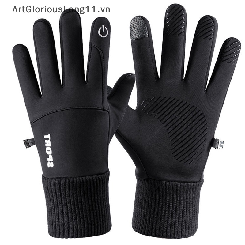 Găng Tay Chạy Xe Đạp / Trượt Tuyết Giữ Ấm Chống Trượt Có Thể Chạm Màn Hình Cảm Ứng Nghệ Thuật Cho Nam