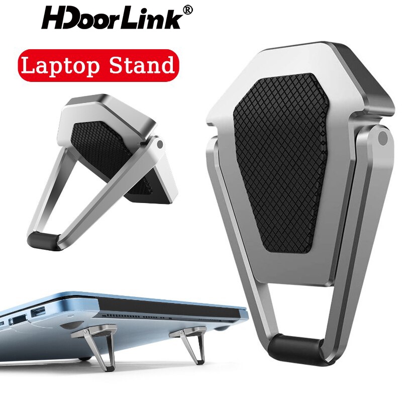 Set 2 Chân Đỡ Laptop Bằng HdoorLink Hợp Kim Kẽm Chống Trượt Có Thể Gập Lại Tiện Dụng