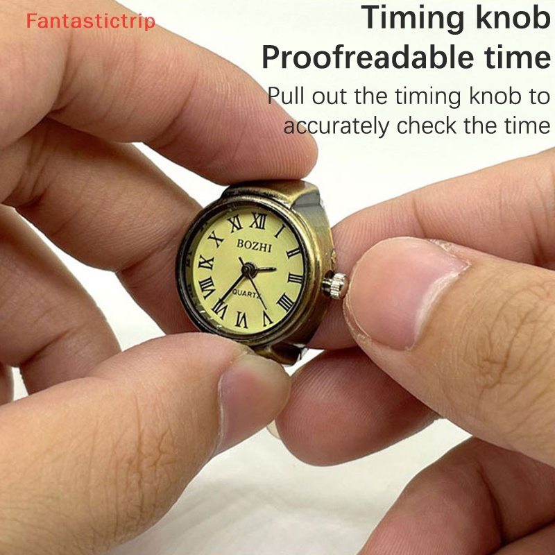 [Fantastictrip] Nhẫn Đồng Hồ Co Giãn Phong Cách Punk Hip hop Cá Tính Cho Cặp Đôi