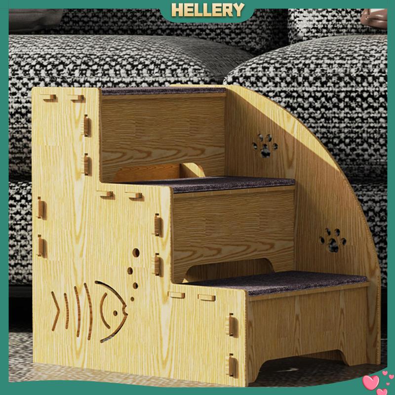 Bậc Thang Leo Bằng Gỗ Chống Trượt Cho Thú Cưng