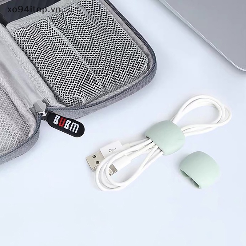 Xoitop Set 5 Kẹp Cố Định Dây Cáp Sạc USB Tiện Dụng