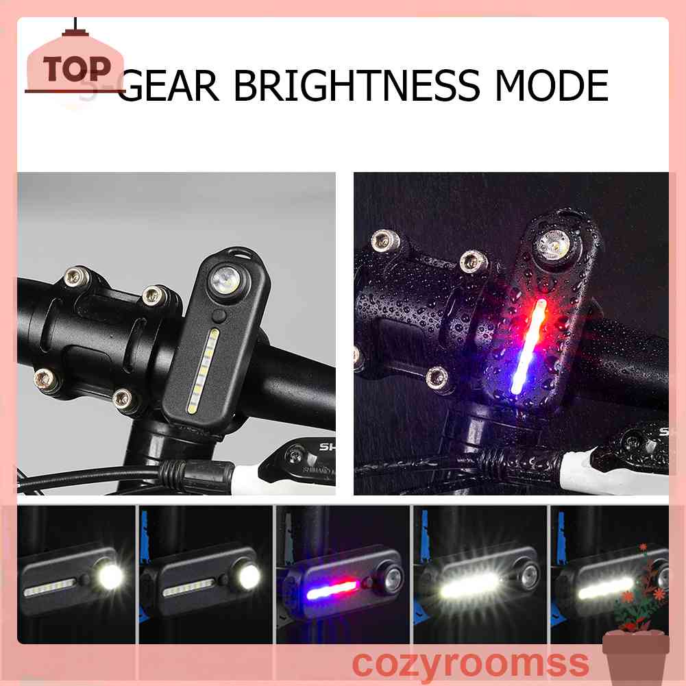 Đèn Cảnh Báo An Toàn Chống Nước Có Thể Sạc Lại Kèm Kẹp Gắn Đuôi Xe Đạp