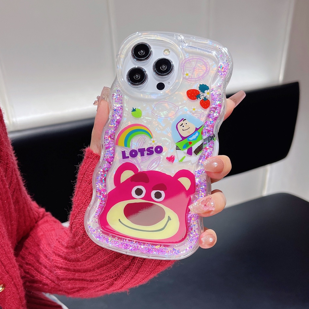 Ốp Điện Thoại TPU Mềm Trong Suốt Phối Kim Tuyến Nước Hình Buzz Lightyear Cho iPhone 12 13 14 Pro Max