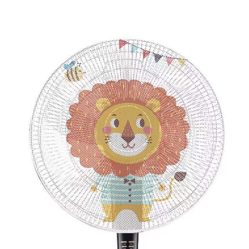 Vỏ Lưới Bọc Quạt Điện 18 Inch In Hoạt Hình Dễ Thương Bảo Vệ An Toàn Cho Bé