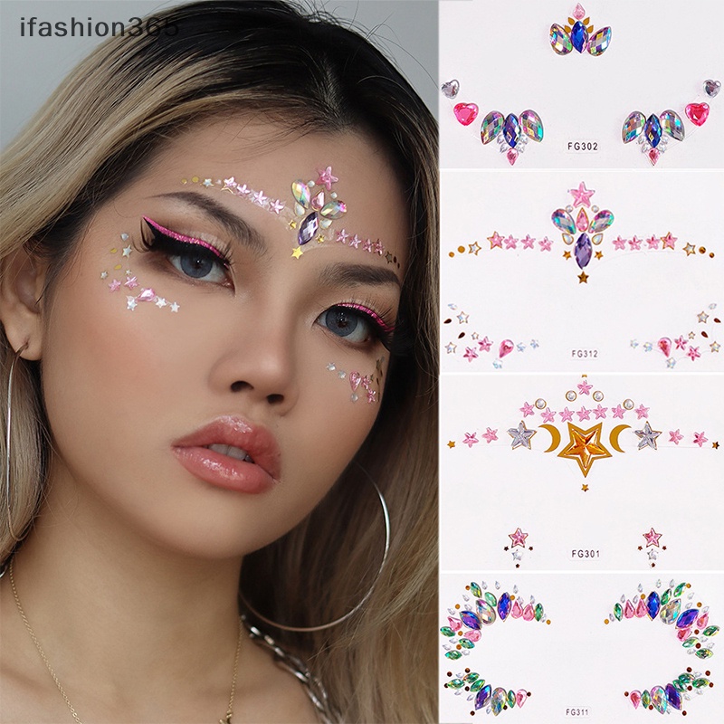 Sticker Đá Quý Trang Điểm Mặt / Cơ Thể Tạm Thời ifashion365