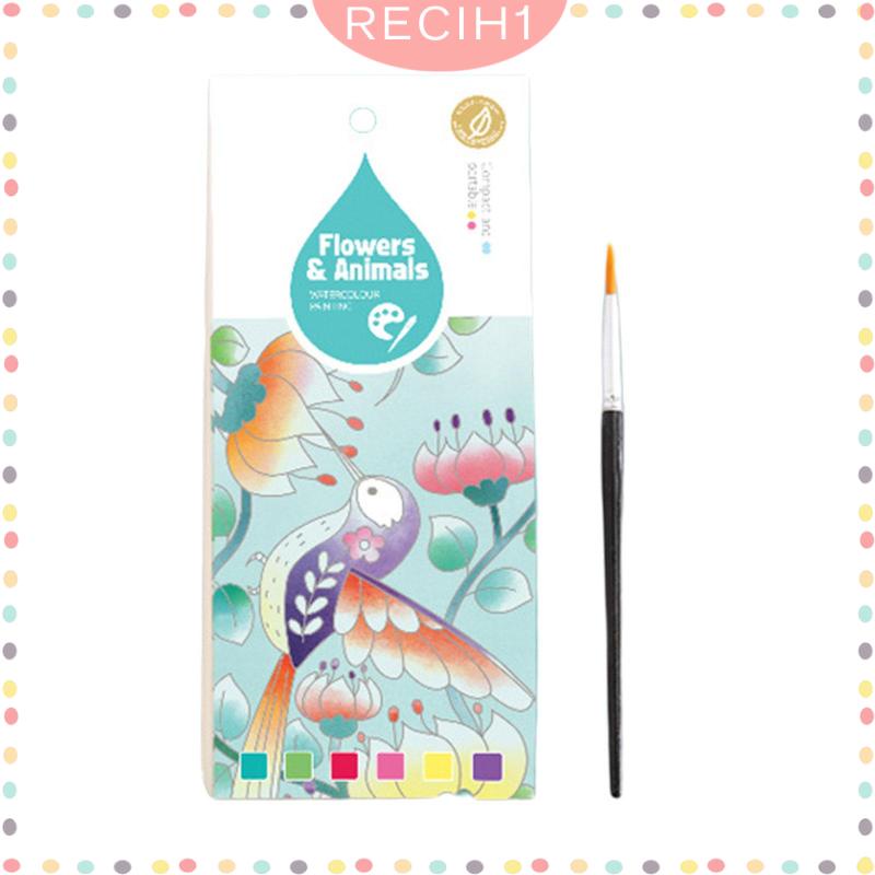 Sách Tô Màu Nước Bỏ Túi Kèm Cọ Cho Người Mới Bắt Đầu