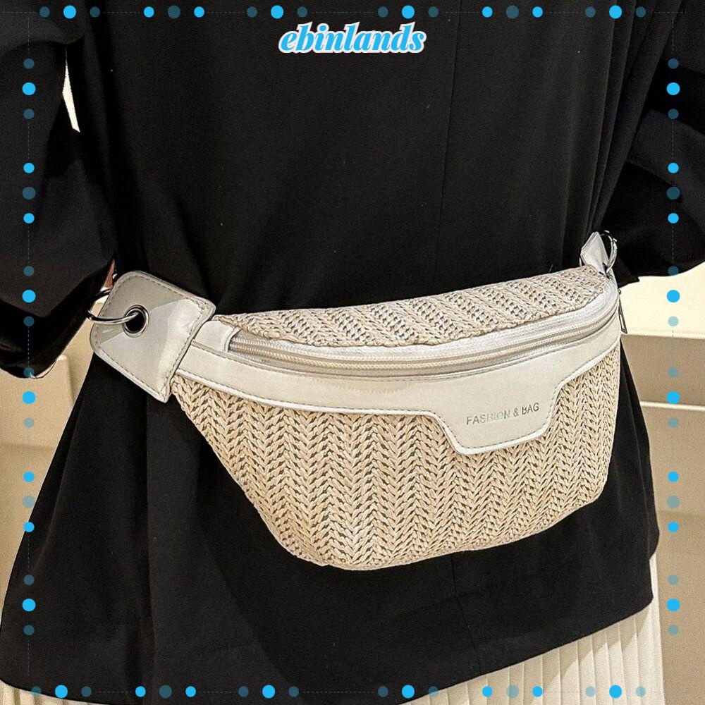 Túi cói Ngực Bằng Rơm Dệt Thủ Công Phong Cách Châu Âu