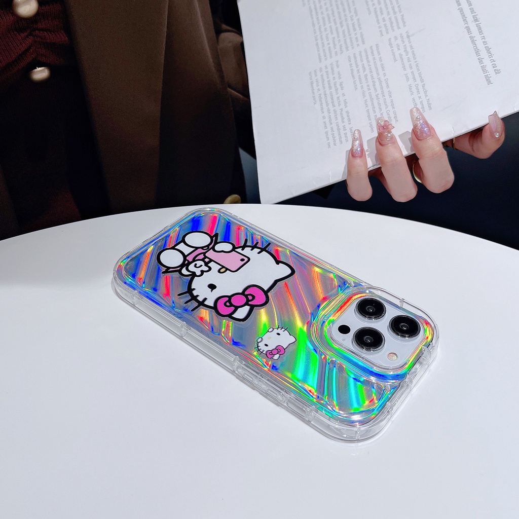 Ốp Điện Thoại TPU Mềm Trong Suốt Họa Tiết Hoạt Hình Có Đệm Khí Chống Sốc Cho iPhone 12 13 14 Pro Max