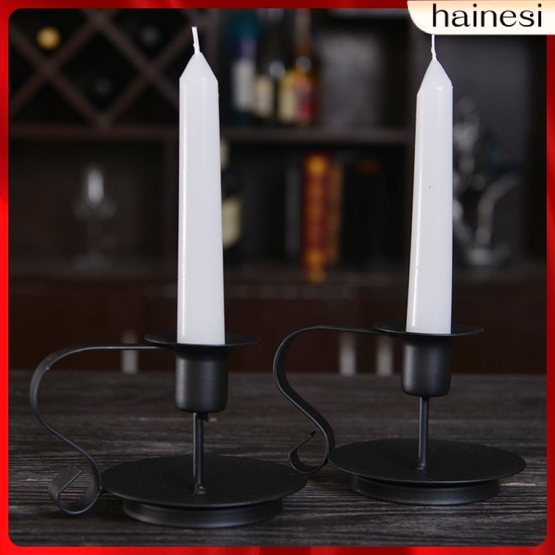 Giá Đỡ Đèn Cầy Màu Đen Nhám Phong Cách Cổ Điển Độc Đáo