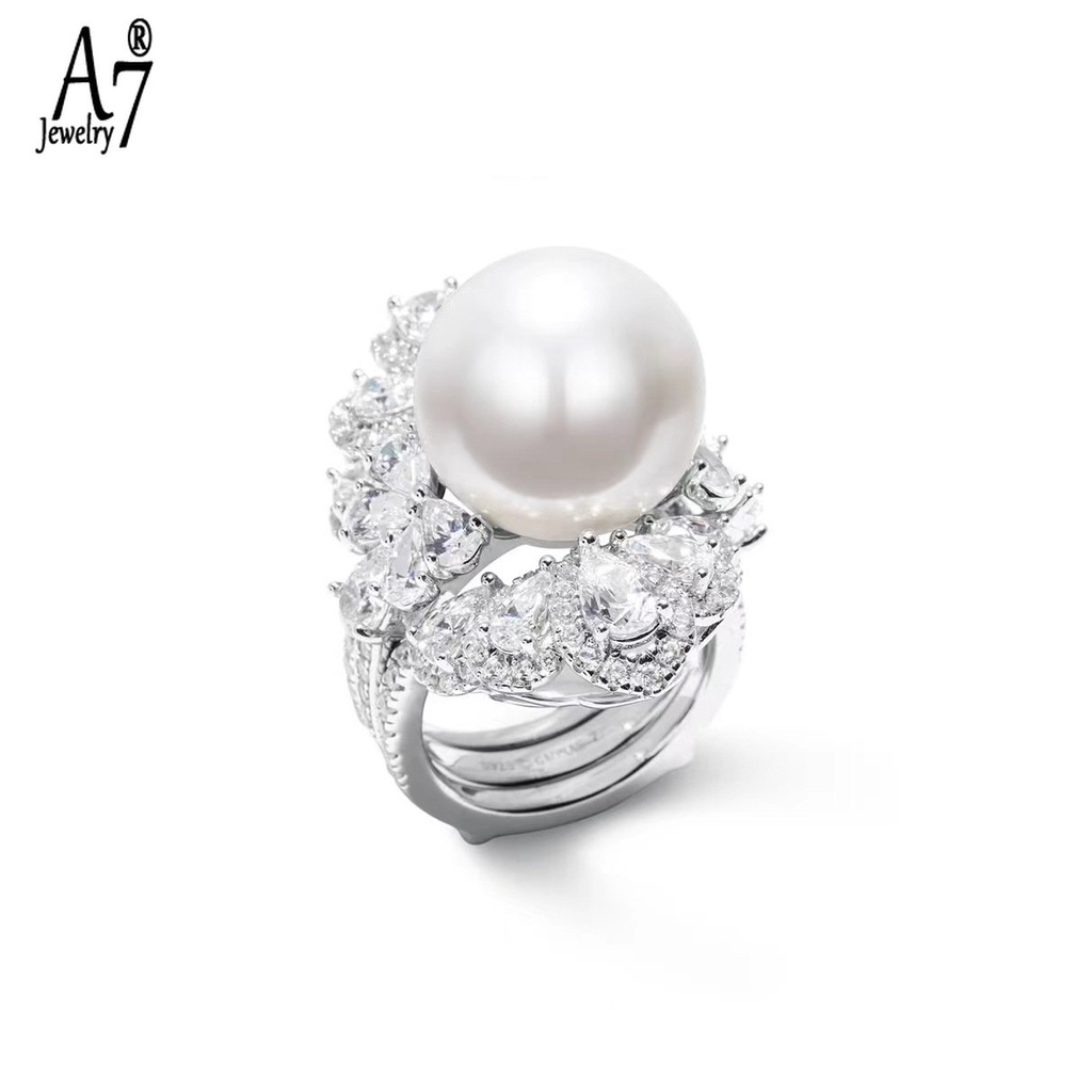 A7| Nhẫn Hai Đầu Đính Hạt Ngọc Trai Sang Trọng M3475