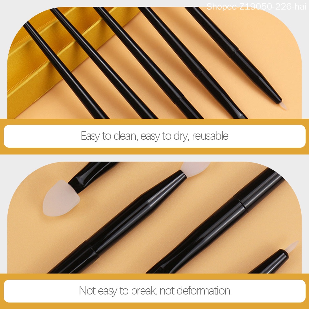 Bộ Cọ Trang Điểm Lông Mi Bằng Silicone Kèm Túi Đựng Tiện Lợi