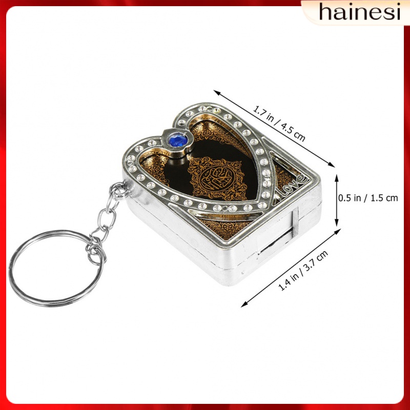 Set 5 Móc Khóa Treo Gương Chiếu Hậu Trang Trí Xe Hơi / Túi Xách Quran Koran