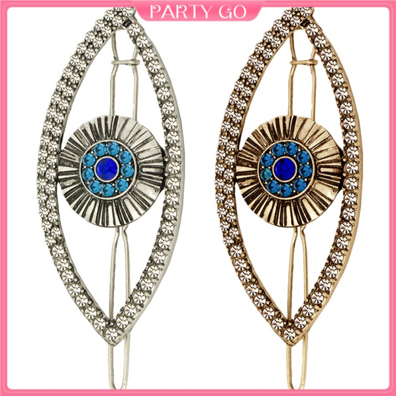 Set 2 Kẹp Tóc Đính Đá Phong Cách Vintage Cho Nữ