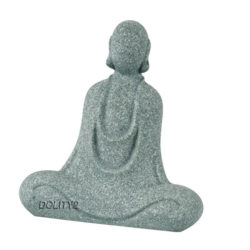 [Dolity2] Tượng Phật Bằng Nhựa Resin Điêu Khắc Trang Trí Bể Cá / Phòng Yoga