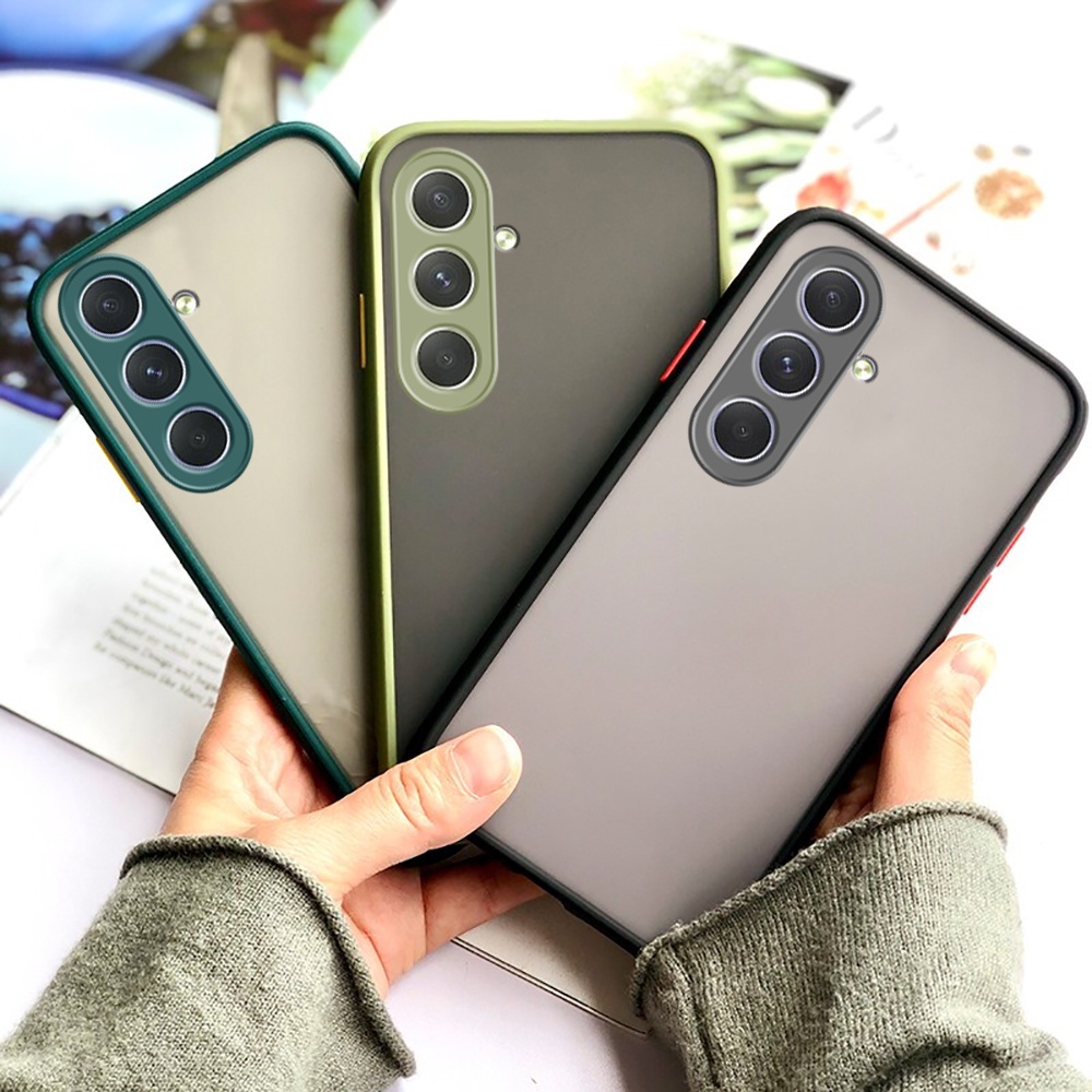 5SE Matte Shockproof Camera Protect shell For Samsung Galaxy A54 A34 A24 A14 A 14 24 34 54 5G 4G
