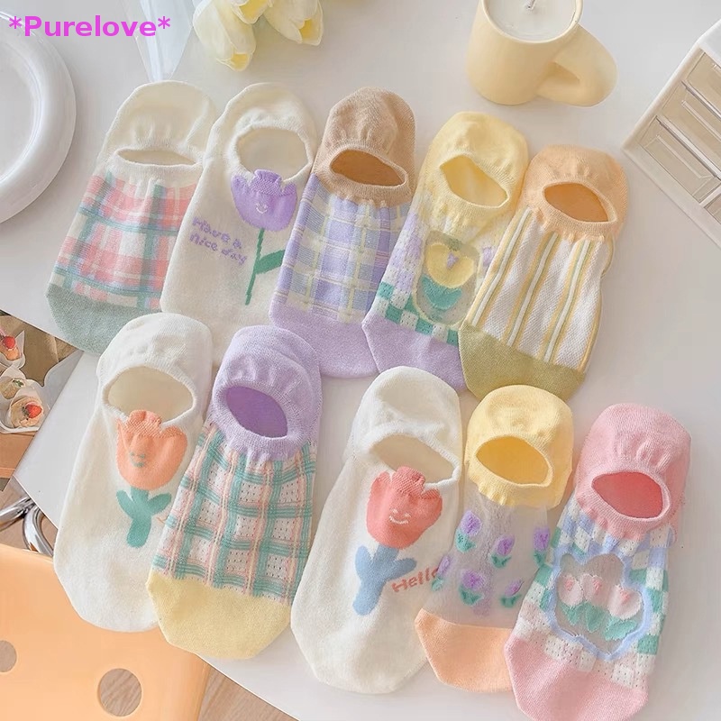 Vớ Thuyền Bằng Silicon Thoáng Khí Chống Trượt Dành Cho Nữ Mới