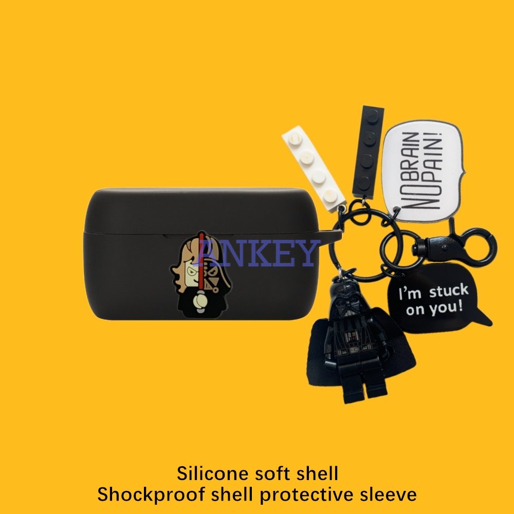 Vỏ Bảo Vệ Hộp Sạc Tai Nghe JBL LIVE FREE NC + Tune 130 230 NC Bằng Silicon Mềm Màu Đen Kèm Móc Treo