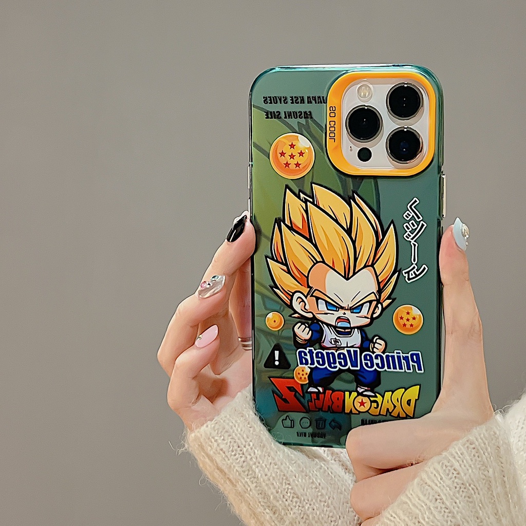 Ốp Điện Thoại Tpu Dẻo Trong Suốt Hai Mặt In Logo Super Saiyan Độc Đáo Chống Rơi Cho iPhone 11 13 12 14 Pro Max