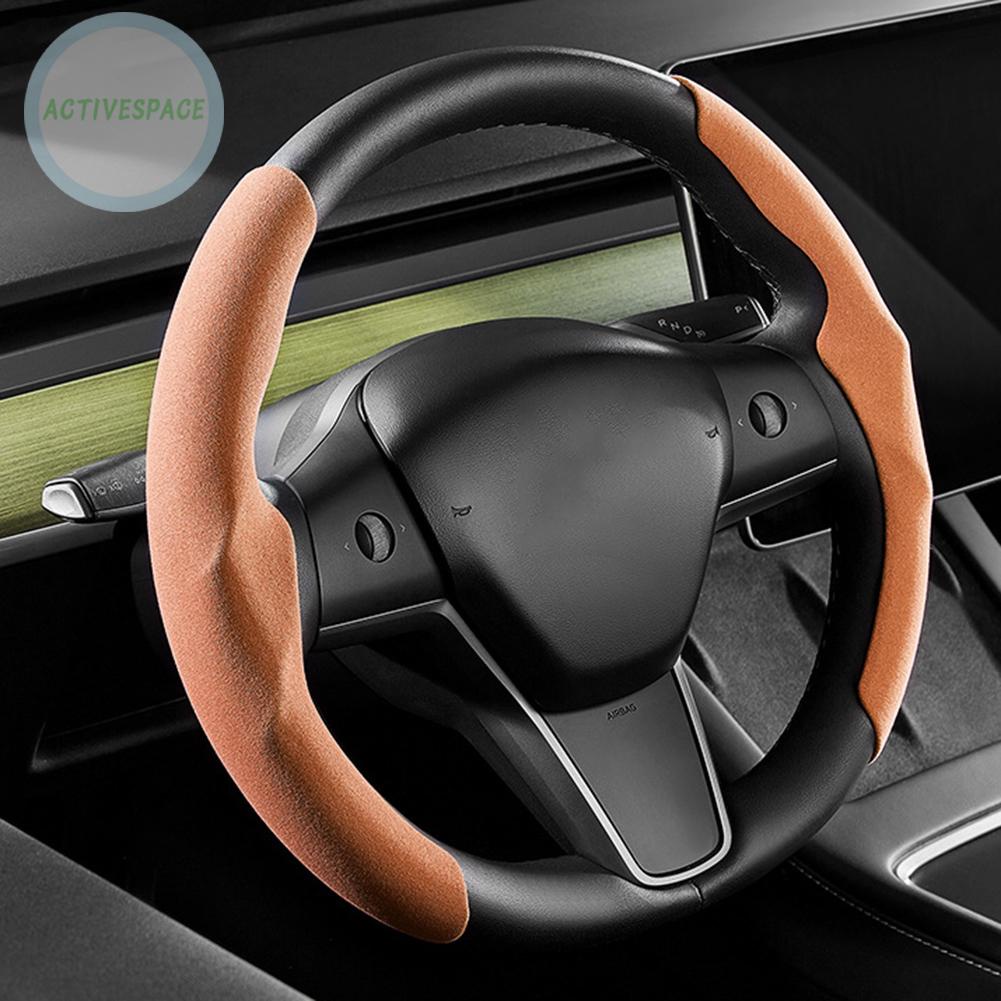 Luxurious Suede Steering Wheel Cover for Tesla Model Y/3 Protect and Decorate Your Car with Style【TESLA】