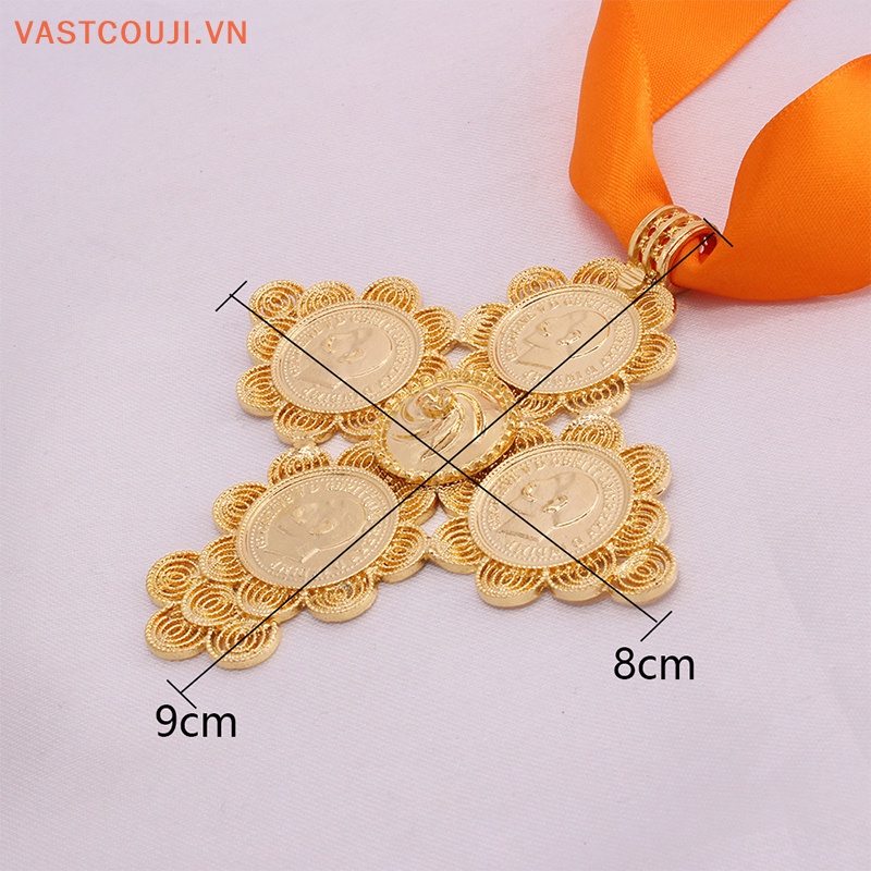 Vòng Cổ Trang Sức Màu Vàng Đồng Phong Cách Ả Rập VASTJI Châu Phi Cho Nữ