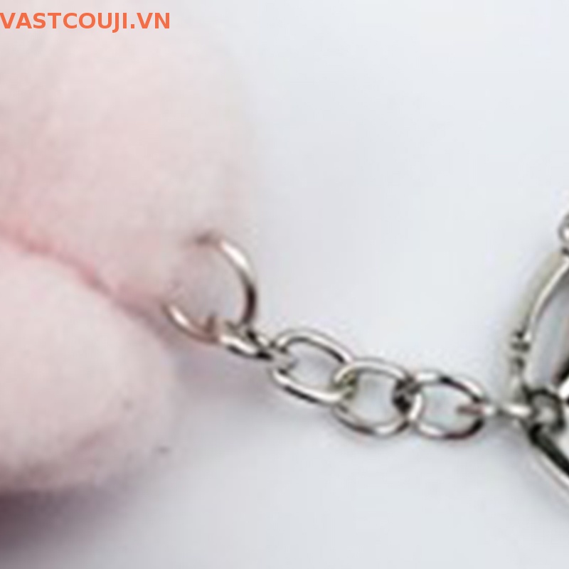 Móc Khóa Hình Gấu / Thỏ Nhồi Bông Hoa 3D Sáng Tạo Dễ Thương