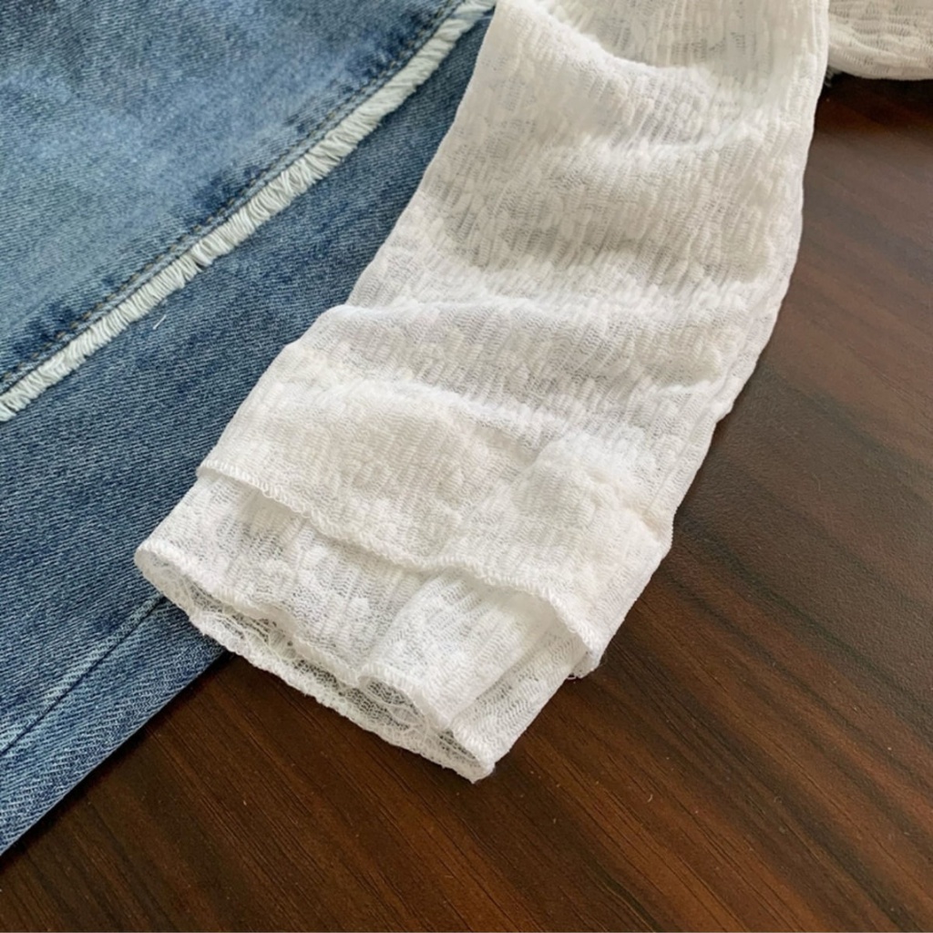 Áo Khoác Ren Mỏng Dài Tay Chống Nắng Mùa Hè Cho Nữ