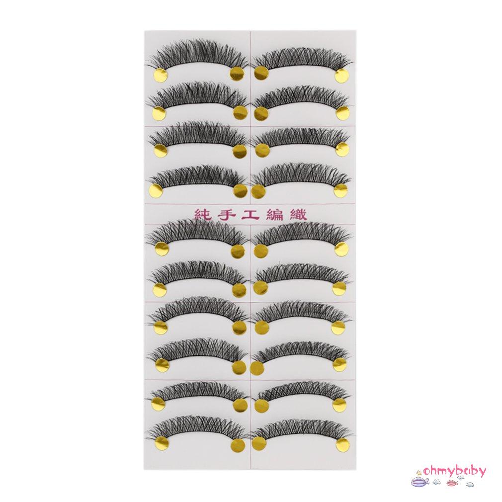 [OMB] M14 Handmade Lông Mi Giả Phong Cách Janpanese Nguyên Chất Bằng Tay Dài Dày Lộn Xộn 10 Đôi Dụng Cụ Làm Đẹp Cho Nữ Trang Điểm [Z/13]