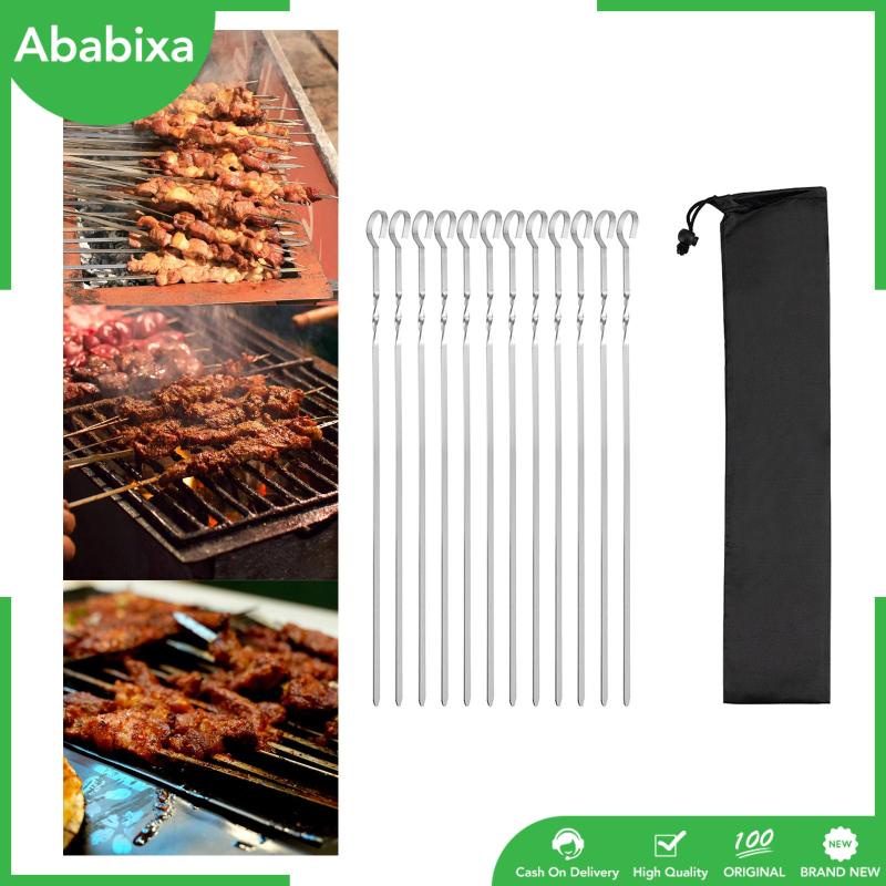 Xiên Nướng BBQ Bằng Thép Không Gỉ Tái Sử Dụng Tiện Lợi