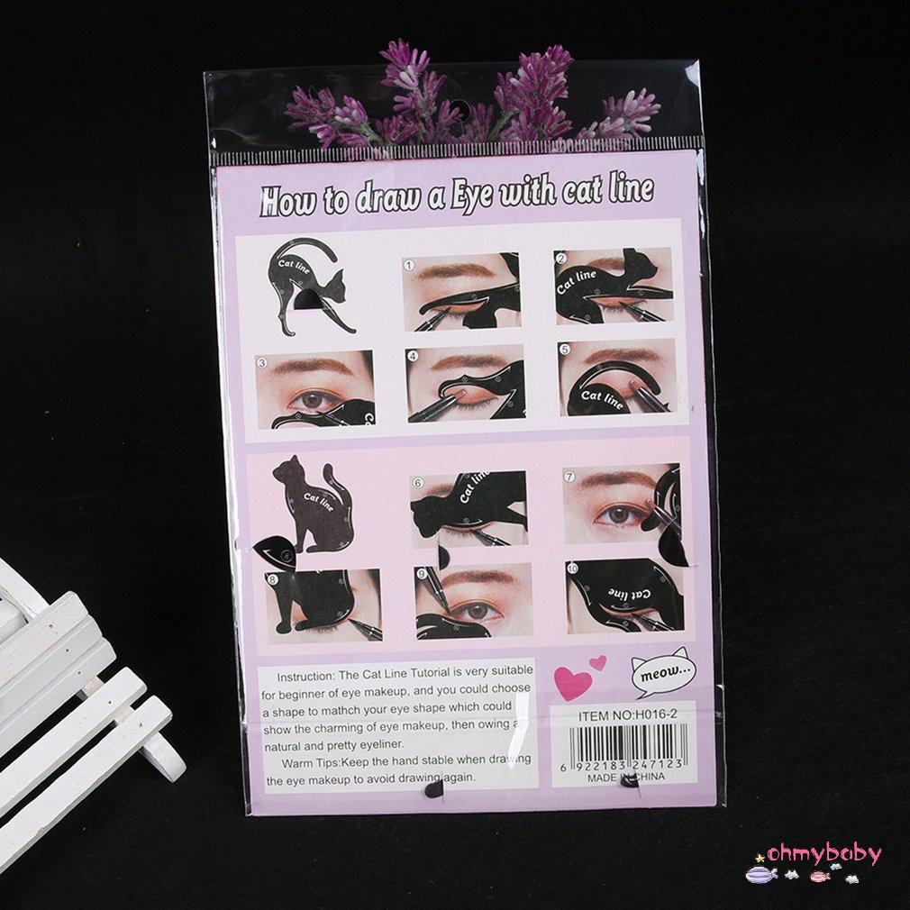 [InStock] Phụ nữ thời trang Cat Line Trang điểm mắt Bút kẻ Giấy nến độc đáo Mẫu Dụng cụ Bộ dụng cho [Z/11]