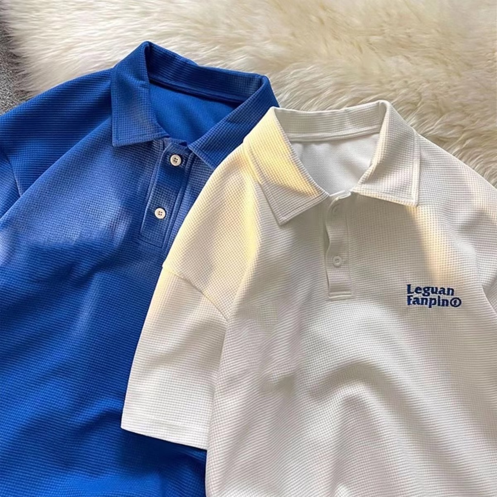 Áo Thun polo Tay Ngắn Dáng Rộng Phong Cách Đường Phố Thời Trang Mùa Hè Cho Nam