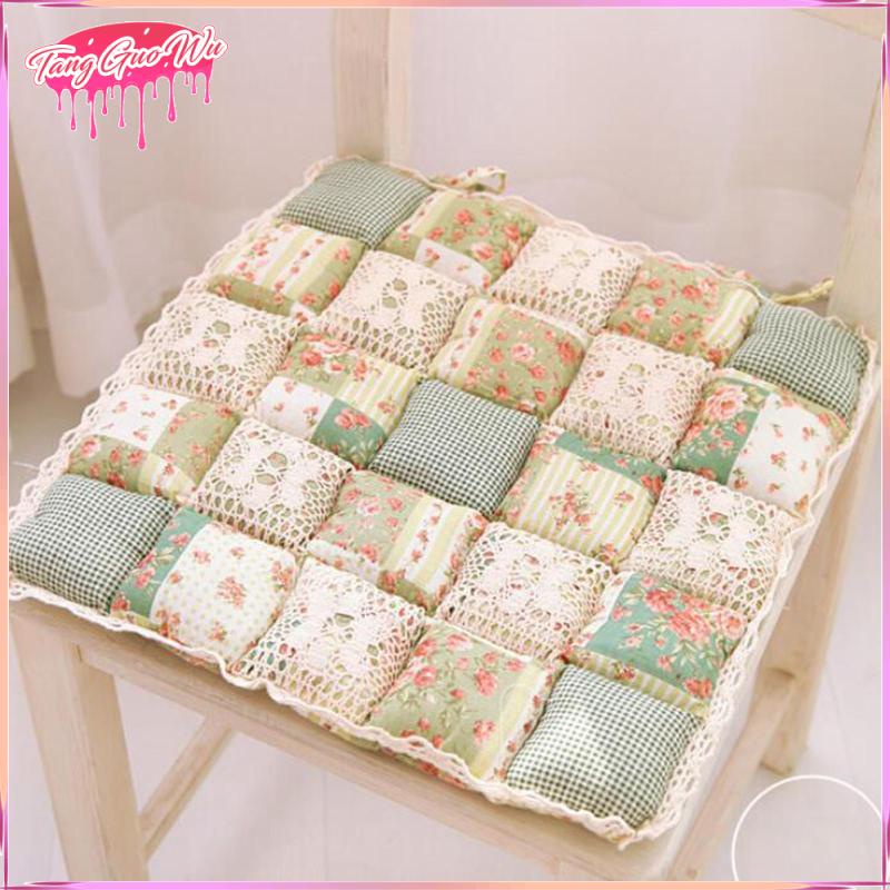 Đệm Lót Ghế Ngồi Văn Phòng / Trong Nhà / Ngoài Trời Phối Ren Kích Thước 40X40Cm