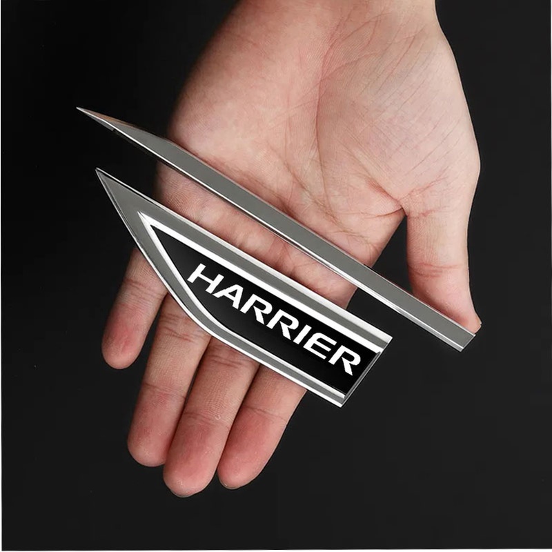 FENDER 1 Bộ Miếng Dán Logo Bằng Thép Không Gỉ Cho Cửa Xe Hơi Toyota Harrier XU60 2013-2019 XU80 2020 2021 2022 2023