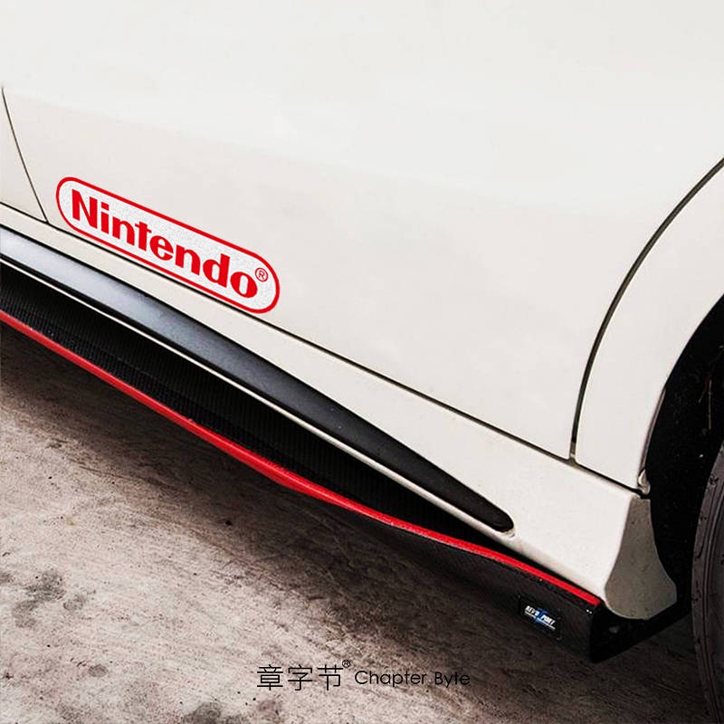 Nintendo Nostalgic Game Creative Text Stickers Electric Motorcycle Decorative Car Window Surrounded Scratch Cover Cover Stickers hHkd