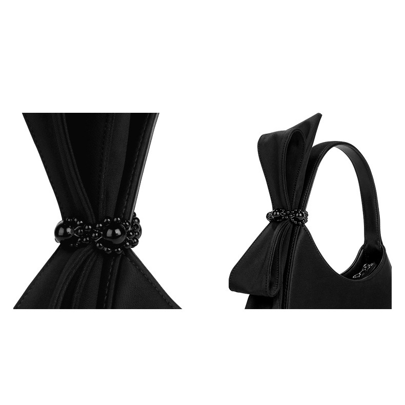 Túi Xách JASMIN NOIR Da PU Đính Nơ Thiết Kế Đơn Giản Cho Nữ