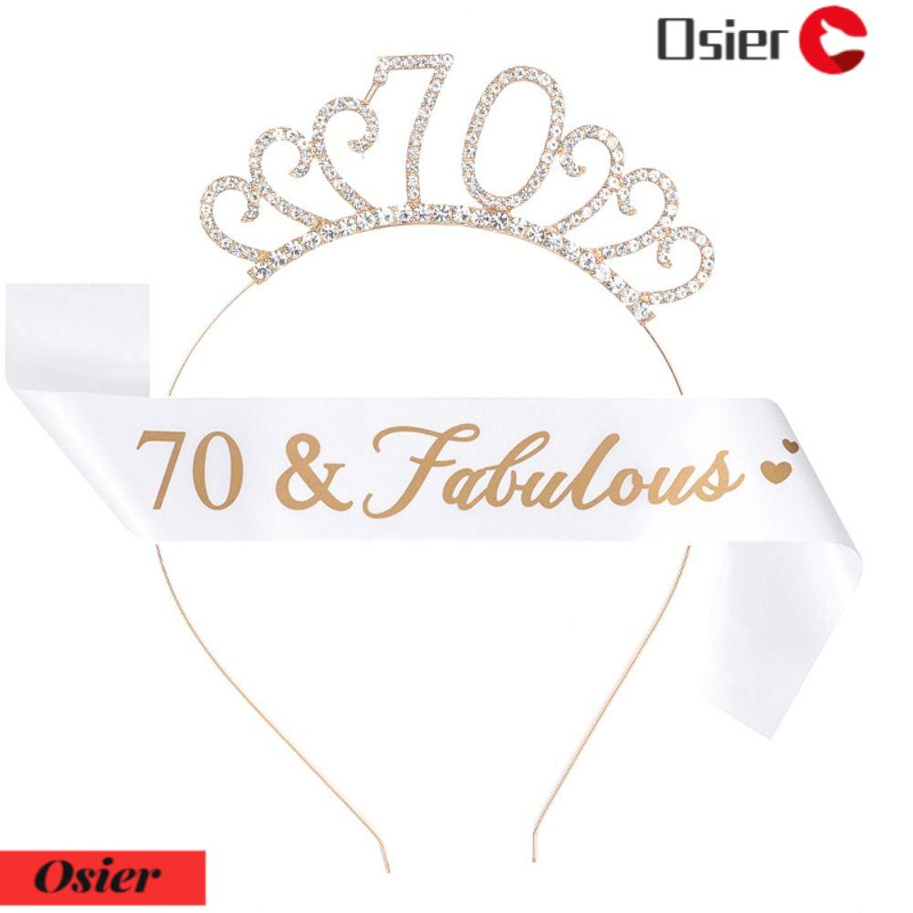 Khăn Quàng Cổ Sinh Nhật Thứ 70 Cho Nữ OSIER1|Vương Miện Đội Đầu Kiểu Dáng Dễ Thương Xinh Xắn