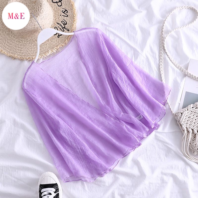 M &amp; E Áo Khoác Cardigan Chiffon Mỏng Nhẹ Chống Nắng Phong Cách Mới Mùa Hè 2023 Cho Nữ