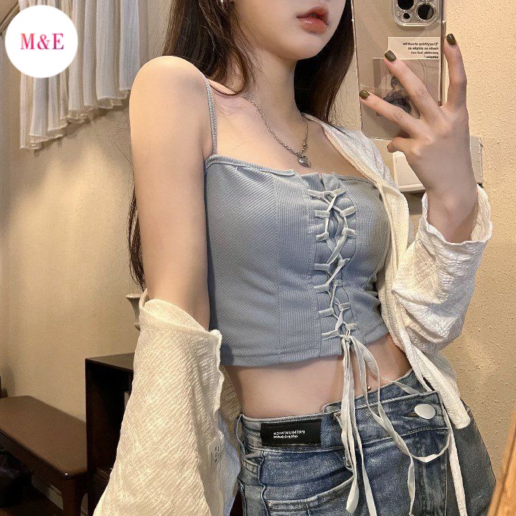 Áo Khoác Cardigan Dệt Kim Mỏng Chống Nắng Dáng Ngắn Cột Dây Màu Trắng Thời Trang Mùa Hè 2023 Mới Cho Nữ