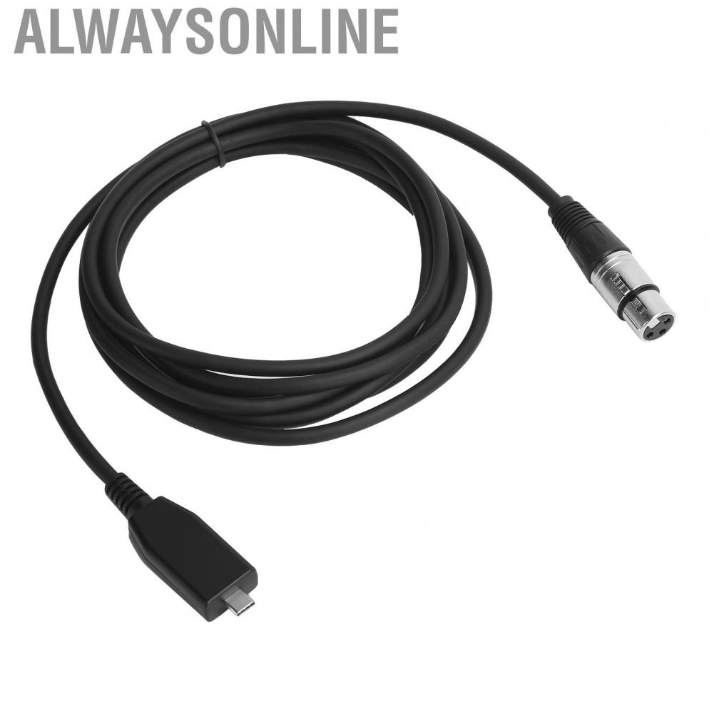 Alwaysonline 3m Type-C USB-C to XLR 3 Pin Female Cable Microphone Recording Adapter Cord SS