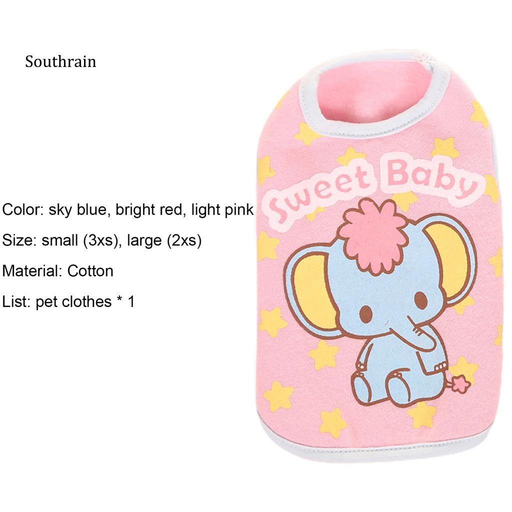 Áo Sweater Cotton Cổ Tròn In Họa Tiết Hoạt Hình Dành Cho Cún Cưng