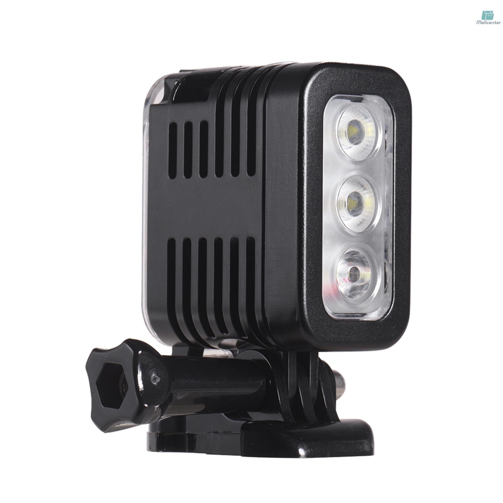Waterproof LED Video Light Diving Light 5500-6000K 300Lux Underwater 30m Wide Angle Micro USB Charging for   7 6 5 4 3+ 3 Session and Other Similar Sized Action Cameras