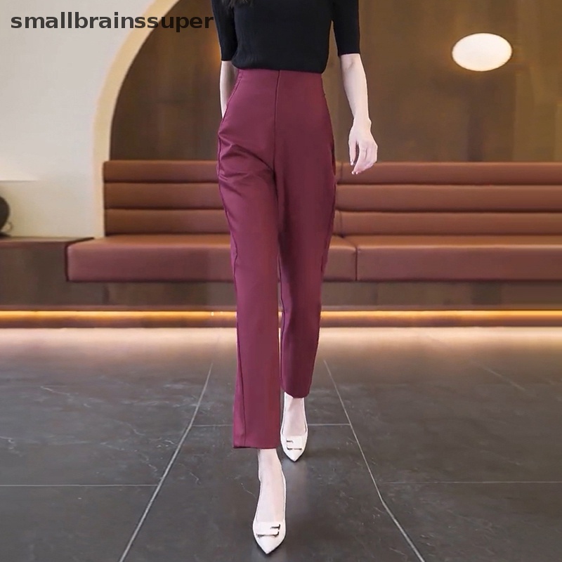 Quần Chiffon Ống Rộng Lưng Cao Xếp Ly Phong Cách Hàn Quốc Thời Trang Xuân Hè Cho Nữ